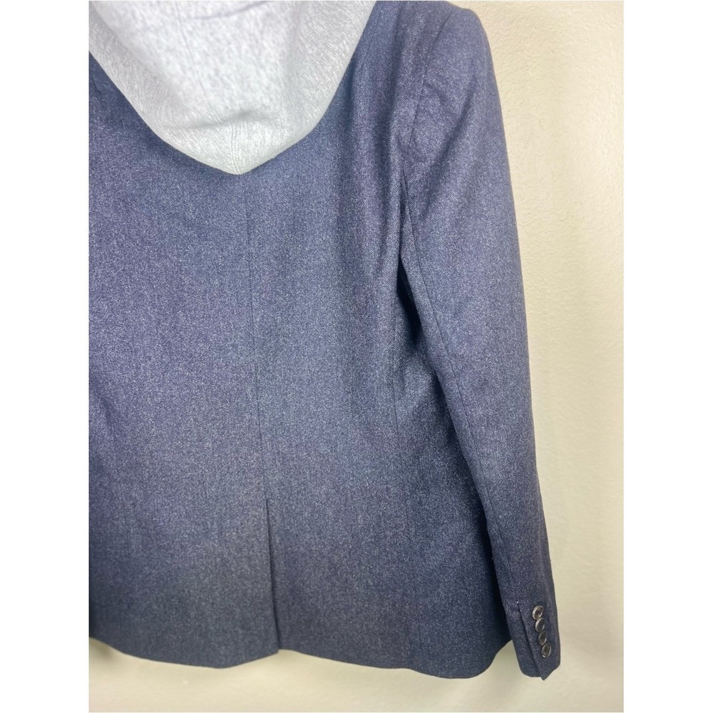 Veronica Beard Dickey Blazer Navy Jacket Gray Hoodie Insert Combo Size 3 Large - Picture 11 of 16